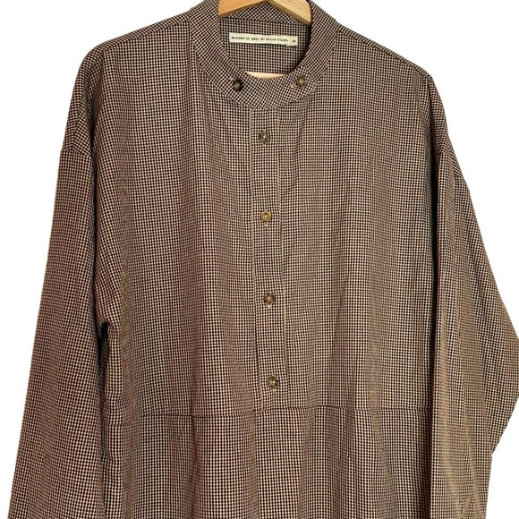 Shades of Grey by Micah Cohen Houndstooth Designer Med Tan Dress Prairie Modest - Picture 4 of 16